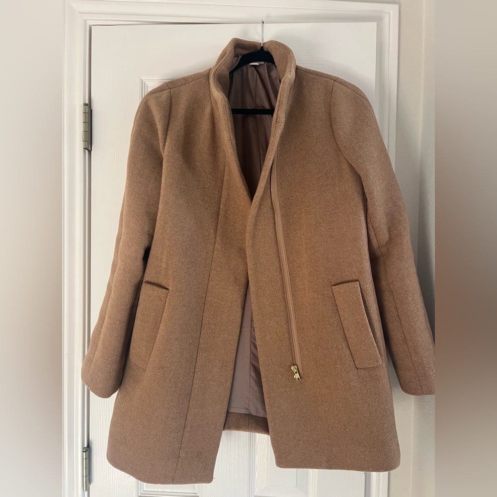 JCrew Stadium-Cloth Cocoon Coat. Wool Blend.